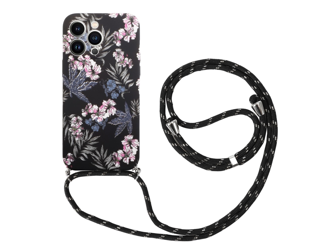 Correia Casa Flores Imd Queda Inch Para Iphone 13 Pro Max Pele Sintética Multicor