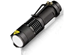 Lanterna Led De Bolso Tocha Pequena Superbrilhante De Alta Potência Para Acampar, Pescar, Caminhar, Yizhood (preto)