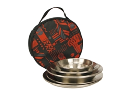 Conjunto de Talheres de Aço Inox 12 Peças para Camping