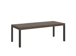 Mesa Extensível 200/460x90 Cm Everyday Nogueira Pés Antracite Itamoby