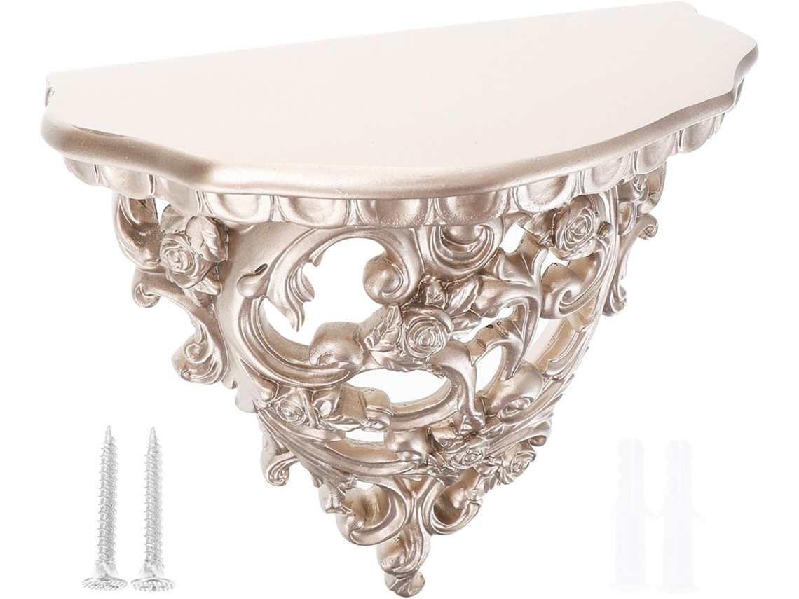 Prateleira de Parede Retrô Inoomp Feita de Resina com Estilo Barroco, Prateleira Flutuante Decorativa para Sala de CHABERLU