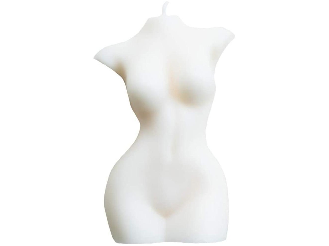 Vela Corporal De Mujer Torso Femenino Cera De Soja Vegana Aromática Para Relajación