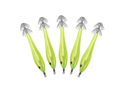 Hard Bait (sea Fishing Squid, Colorful Fish Lure) 9.5cm/6g, 5 Pieces Per Pack