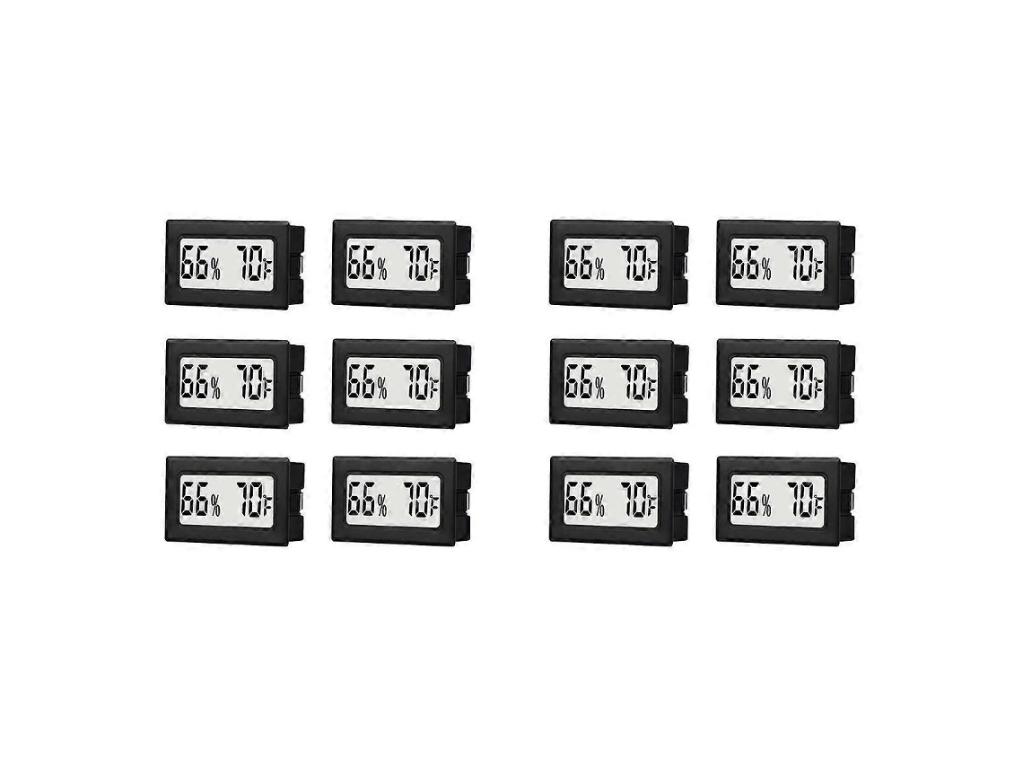 2 Mini Termômetro E Higrômetro Digital Pequeno Para Ambientes Internos Com Sensor De Temperatura E Umidade (fahrenheit)