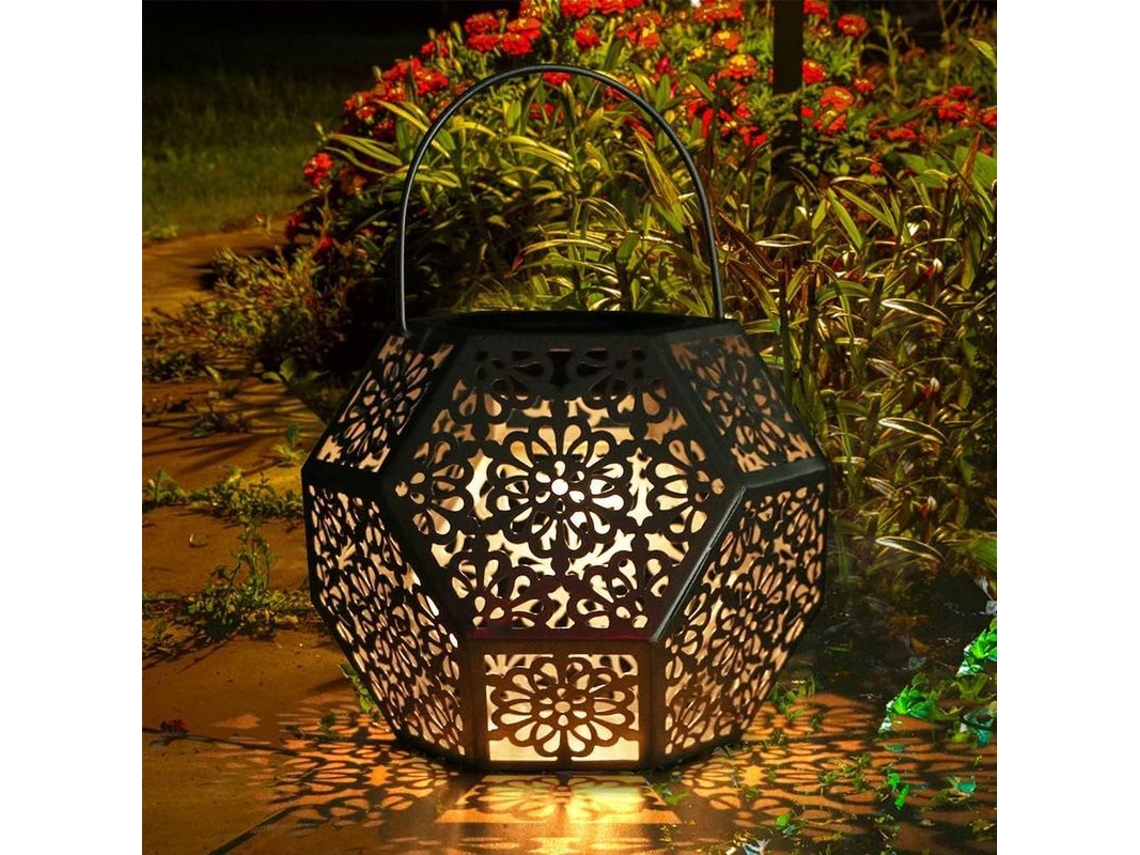 Lâmpada Solar Exterior Led Suspensa Jardim Impermeável Decorativa Ip44