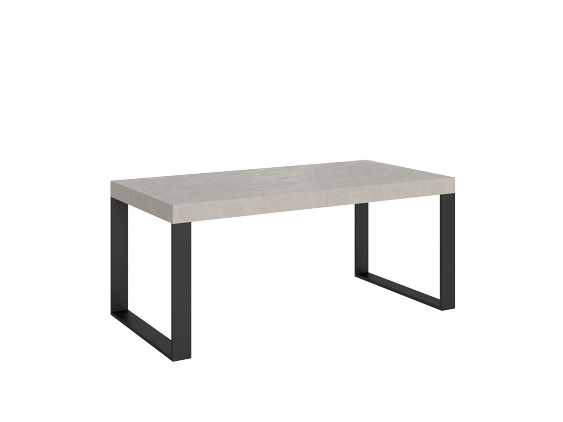 Mesa Extensível 200/460x90 Cm Tecno Premium Cashmere Pés Antracite Itamoby