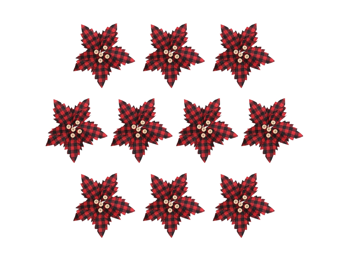 Decoração De Natal Com Flores Pequenas E Fio Tricô