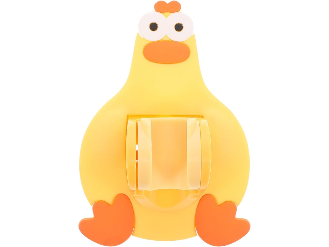 Suporte Kichvoe Chuveiro, Ajustável, em Plástico Amarelo, Estilo Design Animado, para Chuveiro de Mão, Ideal para