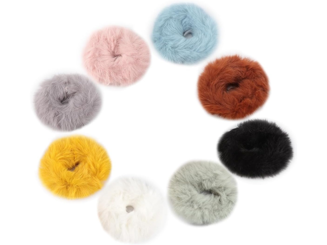 Elásticos de cabelo pequenos e simples, conjunto de 8, Macios e Mats.