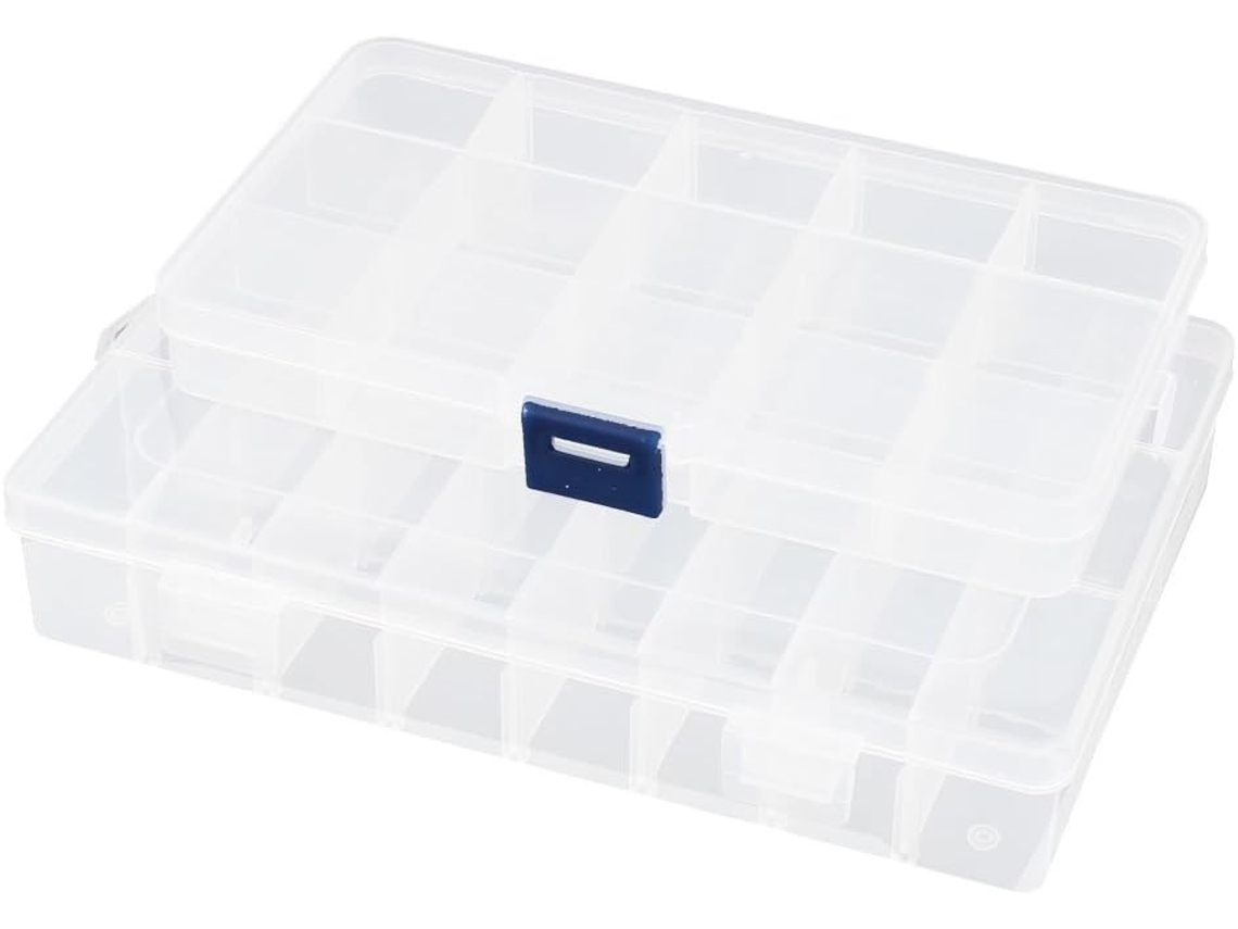 Caixa Organizadora 2 em 1 Plástico Branco Transparente com Parafusos CHABERLU