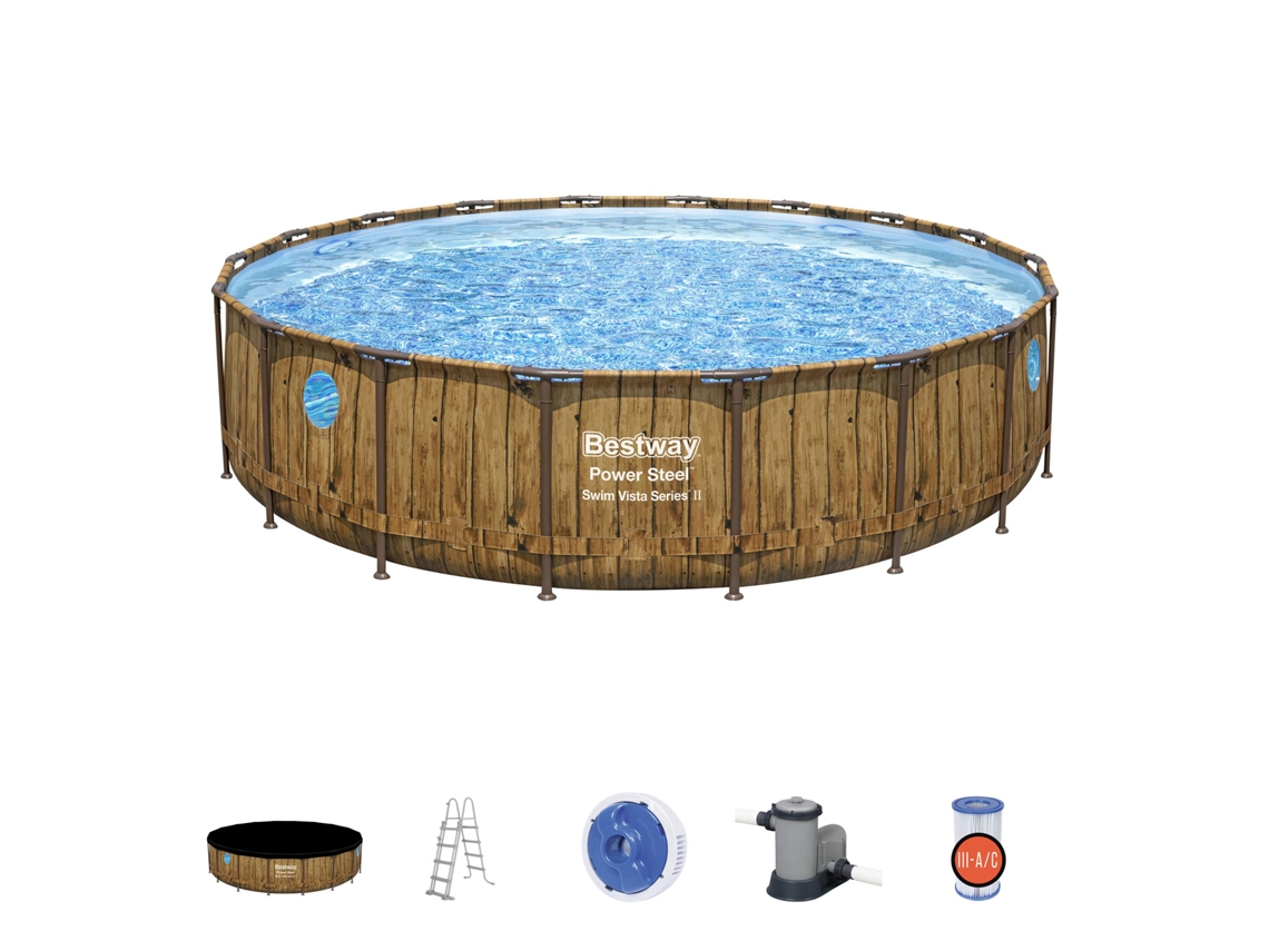 Conjunto Piscina Tubular BESTWAY 56977 (23062 L - 549x122cm)