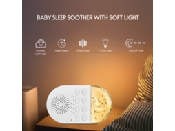 Primerox máquina de Ruído Branco Bebê com Luz Noturna 24 Sons Temporizador Portátil para Dormir