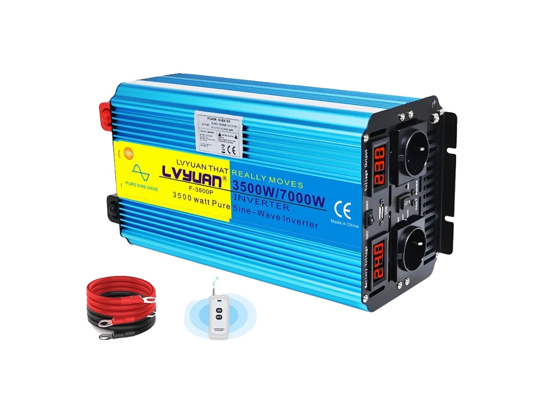 Inversor De Potência, Onda Senoidal Pura, Controle Remoto, 7000w 24v 2eu