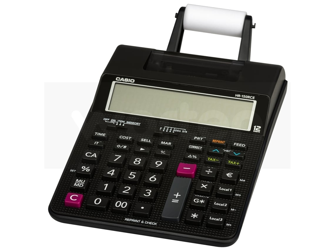 Calculadora com Impressão CASIO HR-150REC (Outlet Caixa Aberta - 12 dígitos)