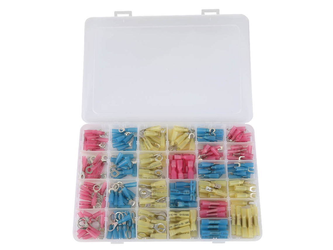 Kit De Conectores Crimpados À Prova De Água E Calor Laxiscreed Com Funções De Gancho E Porca
