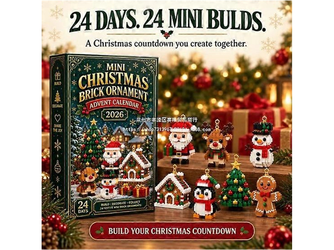 Calendário De Advento Brick Natal Com 24 Mini Modelos