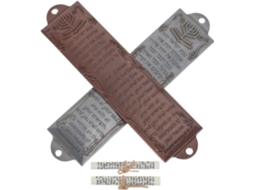 Conjunto 2 Estojos Mezuzá Judaica Porta Pergaminho Elegantes Metálica Design Simples Instalar Decoração GOKOCO