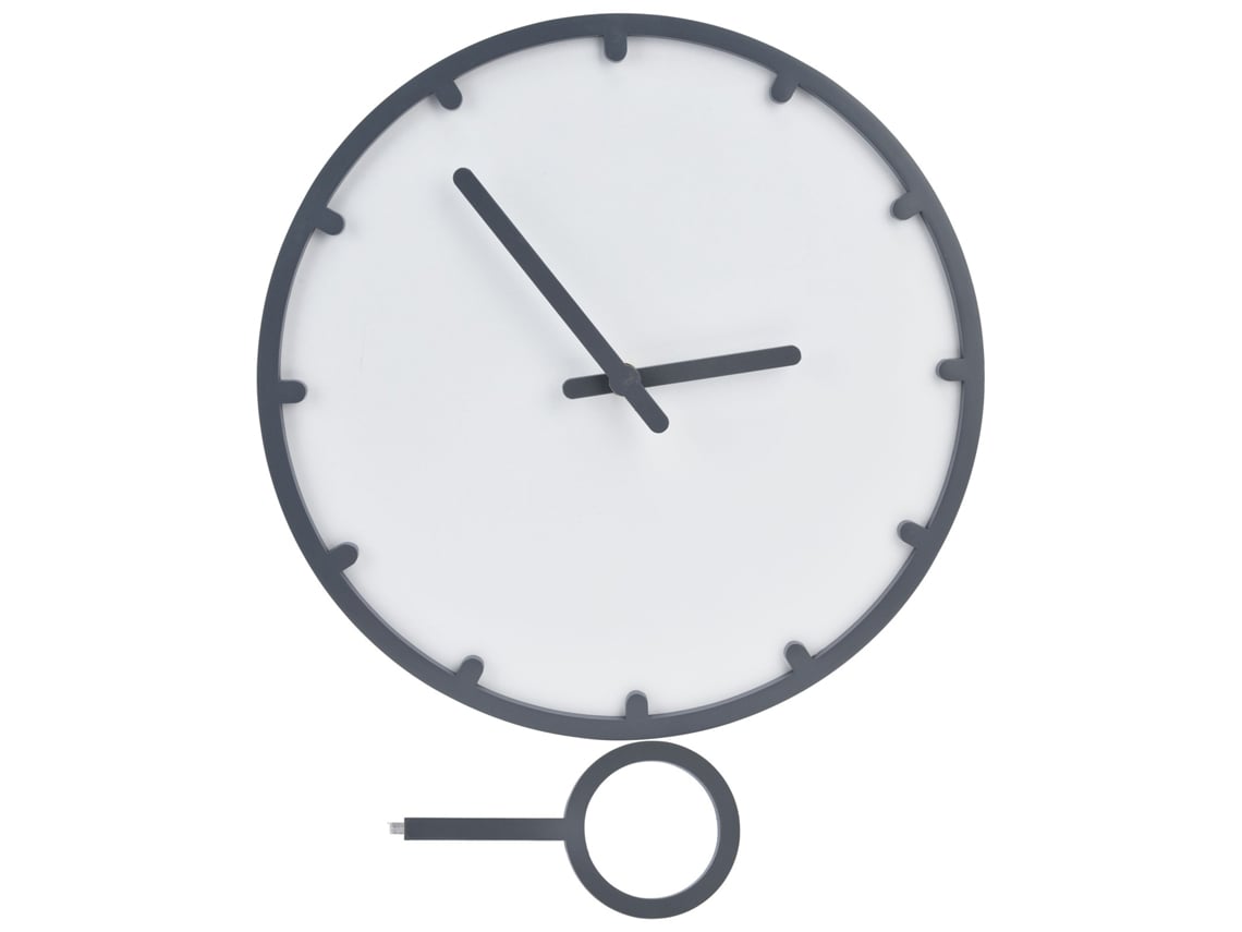 Baok-Reloj De Pared Madera Silento Ronda Non Ticking Con Hook Para Hogar Cafe Tienda Bar Gris