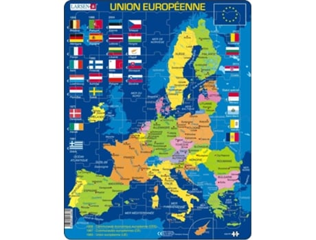 Puzzle LARSEN La-A39-Fr de Moldura 70 Peças Mapas