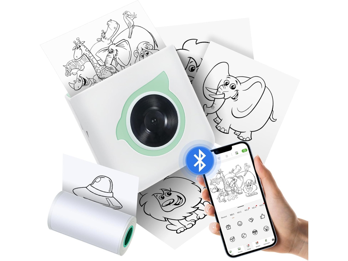 Mini Impressora Fotográfica L8, Impressora Térmica De Bolso, Impressora Fotográfica Portátil Sem Fio De 203 Dpi, Presente Para Você Mesmo Slowmoose