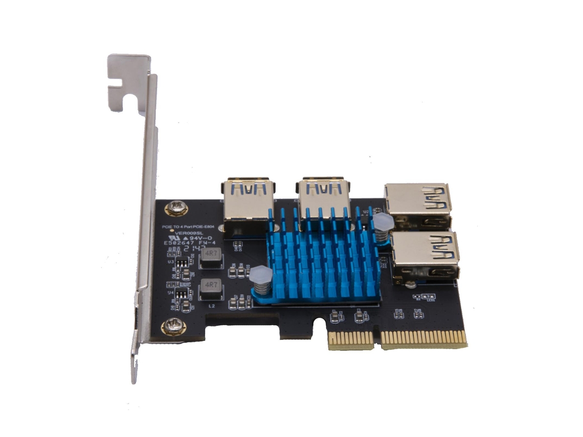 Pci-express 16x Slots Riser Card Pci-e 4x Para Adaptador Externo 1x Pci-e Usb 3.0