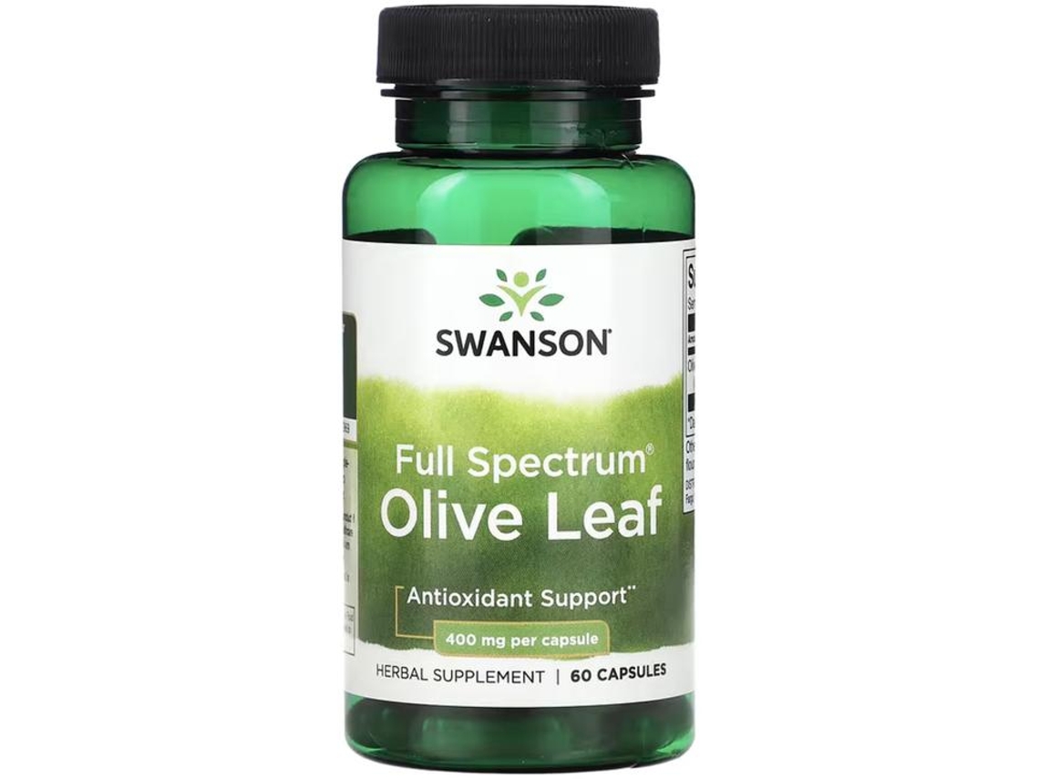 Suplemento Alimentar SWANSON Folha De Oliveira De Espectro Total Premium (60 cápsulas de 400mg)