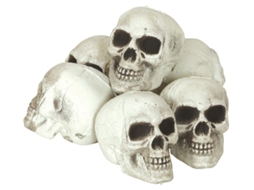Pacote de 6 Caveiras 8 cm