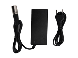 Adaptador de Carga para Bateria de Lítio 3 Pinos, 29.4V/2A, Plugue Macho, para Veículos Elétricos | S/MARCA