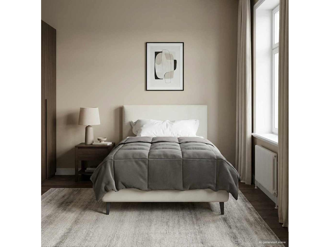 Vidaxl Duvet De Ano Inteiro 135 X 220 Cm 4 Estações Cinzento-claro