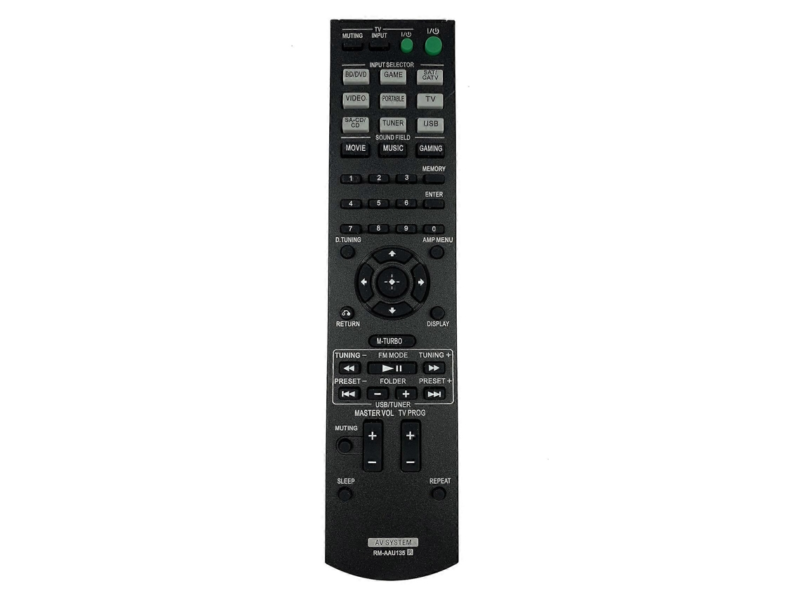 Controle Remoto Rm-aau135 Para Amplificador De Potência Sony Str-km3 Str-km5 Aau136 Ss-msp7m (substituição).