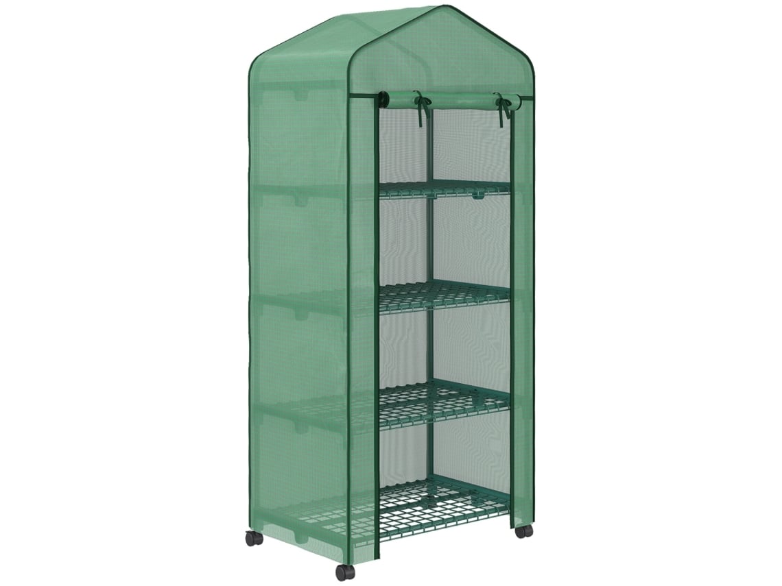 Estufa de Folha, mini Estufa, 69x50x165cm, verde BTFORUS