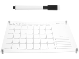 Quadro branco de acrílico leve e decorativo, com design para pendurar, cor aleatória.