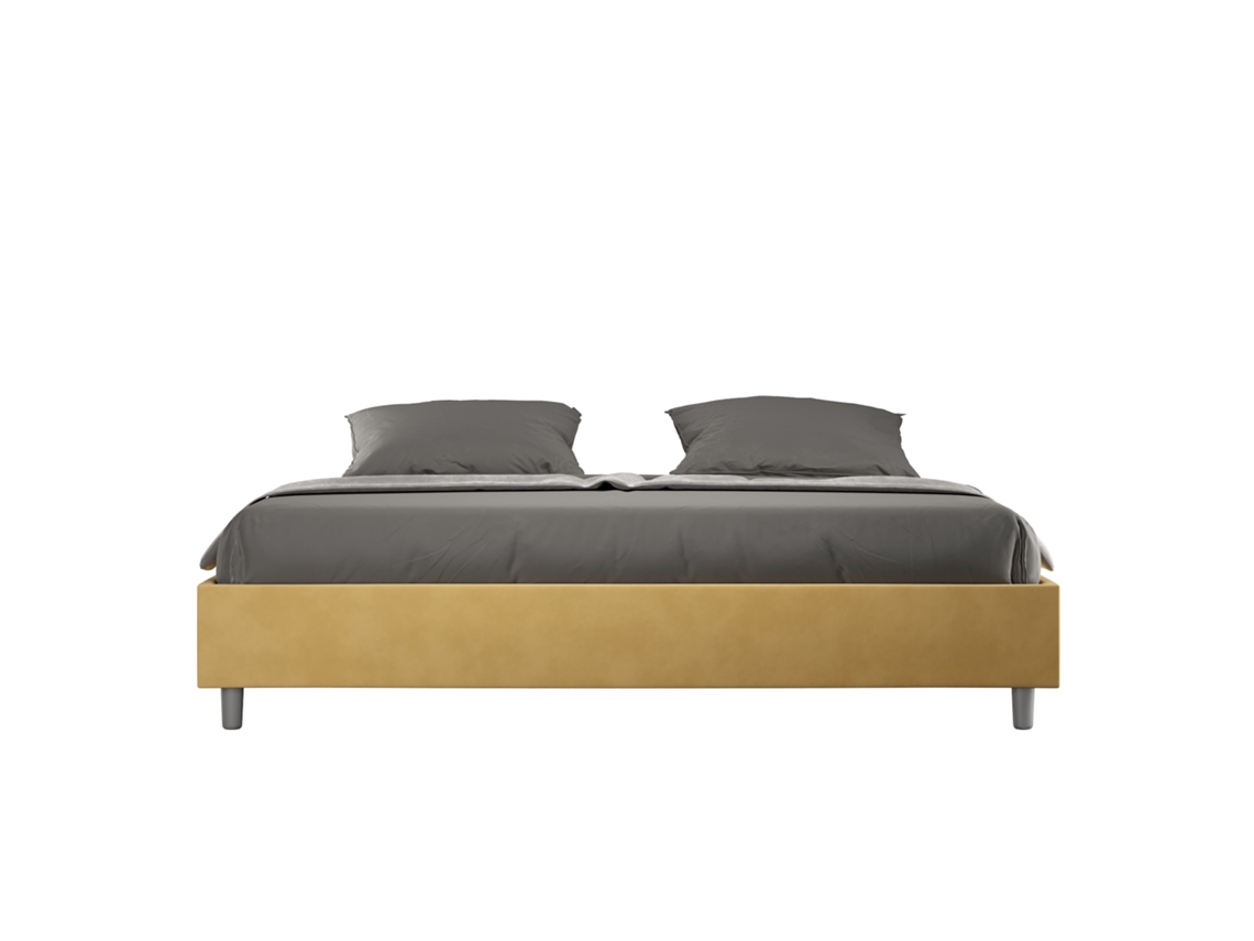 Sommier Recipiente Ocre Azelia ITYHOME Acolchoado Microfibra Amarelo (220x50x100cm)