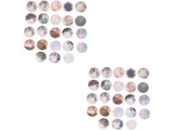 Conjuntos De Caixas De Adesivos Decorativas Com Tema De Lua Para Scrapbooking E Anotações (6 Caixas X 2)