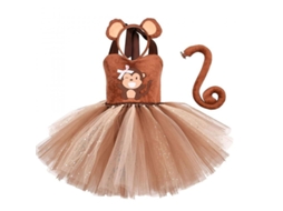 2026-vestido De Mono Para Niñas Traje De Baile Performance Disfraz De Carnaval Niñas 3-8 Años Spq 140(11-12t)