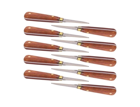 10 facas abridoras de ostras com cabo de madeira 16 cm CHEVALIER DIFFUSION