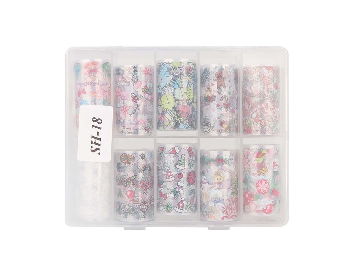 Stickers De Arte De Unhas Com Padrões De Céu Estrelado E Flores, Decalques Transferíveis Para Manicure