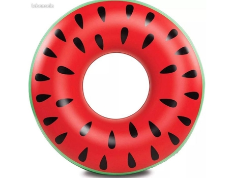 Boia inflável gigante de melancia 80 cm multicolorida para crianças e adultos Piscina ou praia Tous À La Plage
