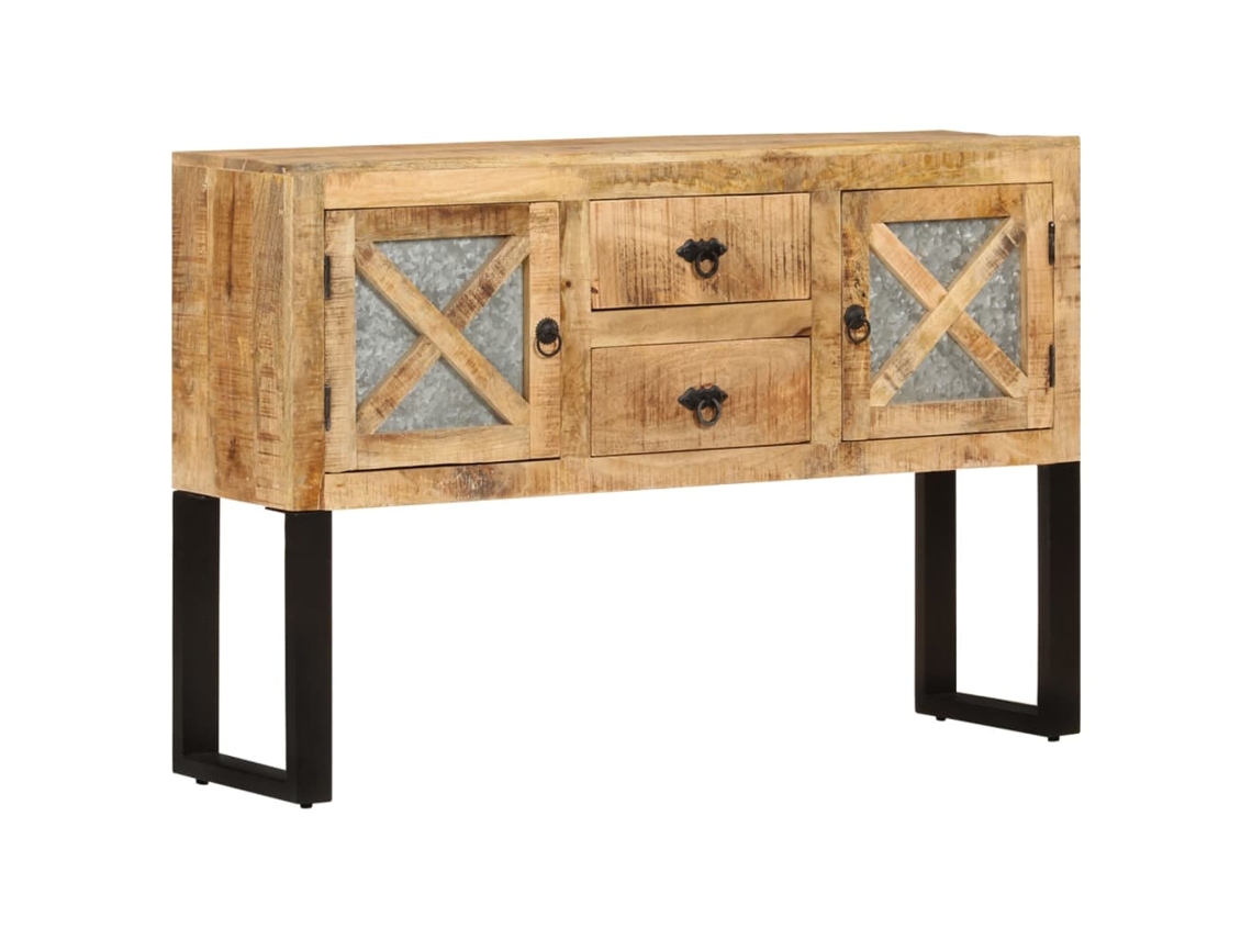 Aparador 110x30x74 cm Madera de Mango Rugoso