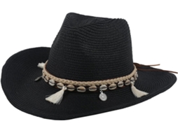 Chapéu De Palha Dobrável Feminino, Chapéu De Praia Masculino, Chapéu De Jardim Com Cordão, Preto