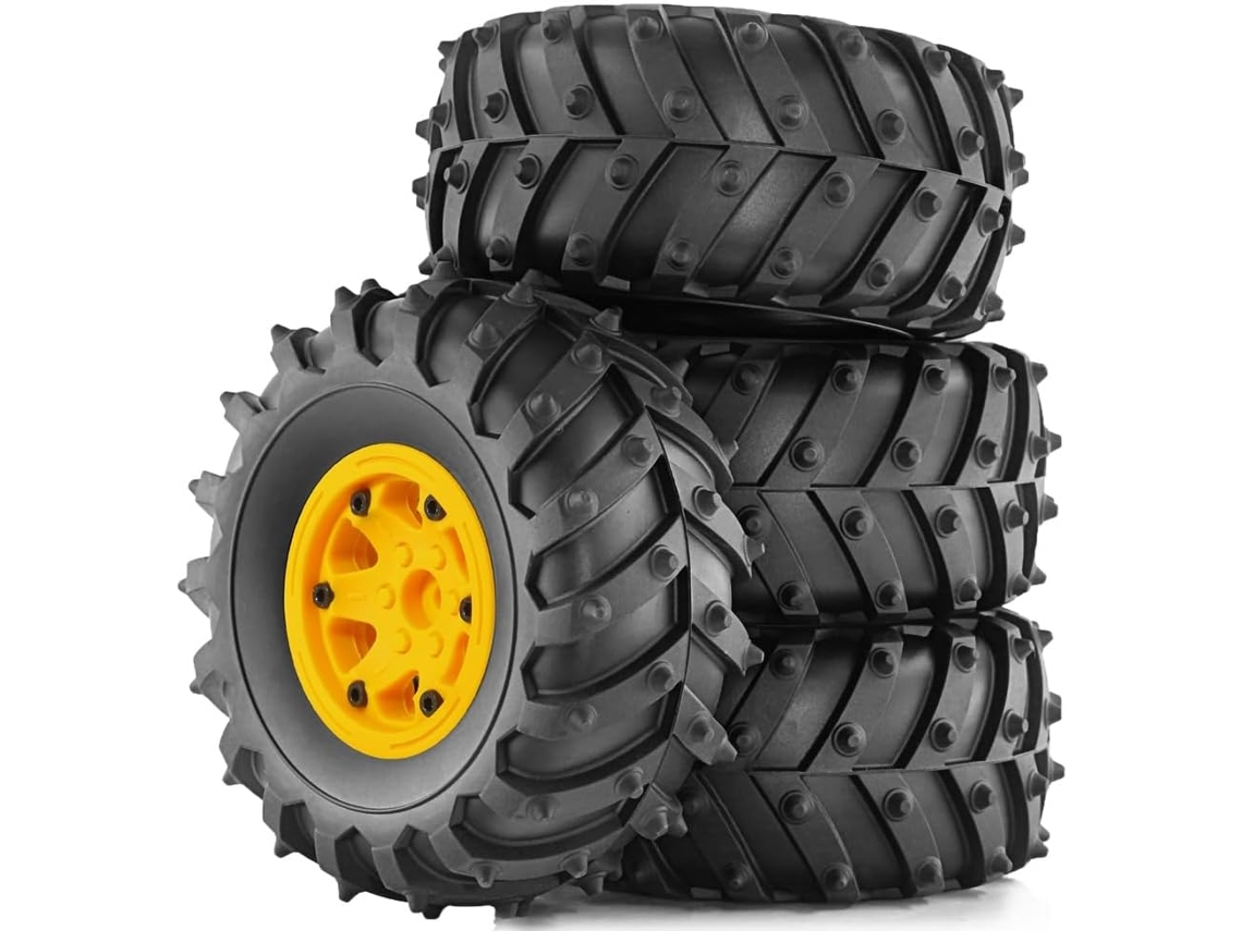 Conjunto de 4 Rodas e Pneus de Borracha SFUSHOS