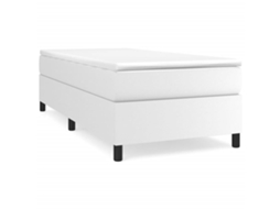 Box Spring Bed Frame, Box Spring Bed Frames Vidaxl Branco Couro Artificial (90 X 200 Cm)