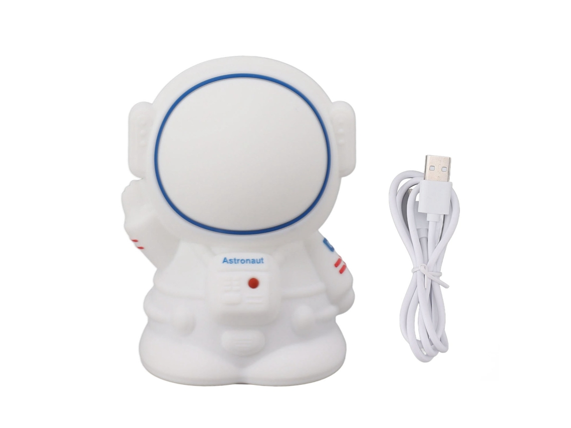 Rebe-luz Noturna Astronauta De Silicona Suave Impermeable Recargable Usb Para Dormitório, Residência E Camping