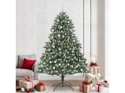 Vidaxl Árvore De Natal Artificial Verde 240 Cm Pvc, Plástico E Aço
