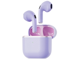 Auriculares Bluetooth True Wireless TRUMSEN  A6 In Ear Microfone Luz Roxa