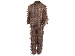 Omni-traje Ghillie Camuflaje Salvaje Marrón Con Chaqueta Y Pantalones De Hojas 3d Para Caza