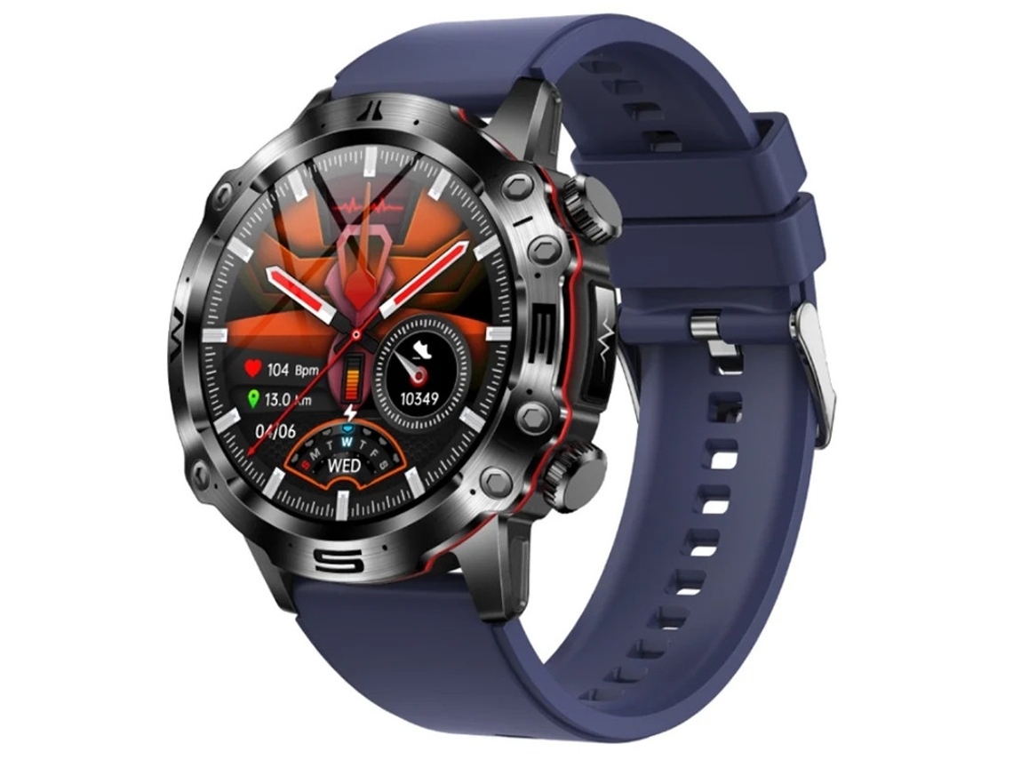 Relógio Inteligente 1.43 Ecg Composição Sanguínea Açúcar Sem Sangue IMC Função Gordura Corporal Liga Shell Chamada Bluetooth Sos Azul Bestvite
