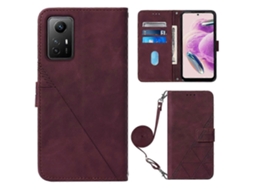 Capa De Celular Transversal Em Couro Com Relevo 3d Para Xiaomi Redmi Note 12s 4g Global