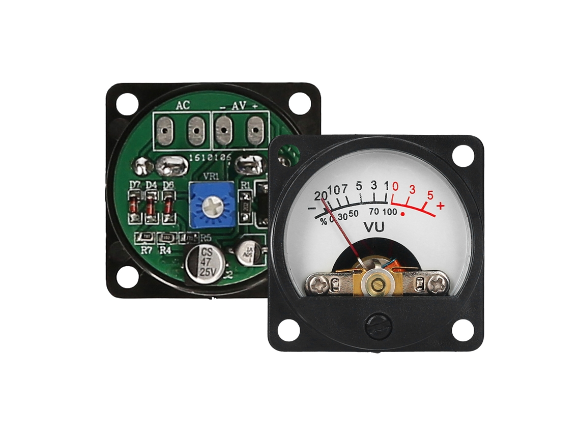 Laxiscreed Painel Vu Meter Com Retroiluminação Quente E Display Analógico De Decibéis
