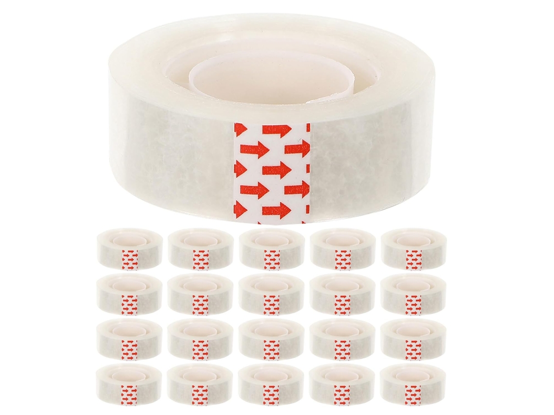 Refil de 24 rolos de adesivo transparente Fita Operitacx para dispensadores, material de mesa, embalagens florais E